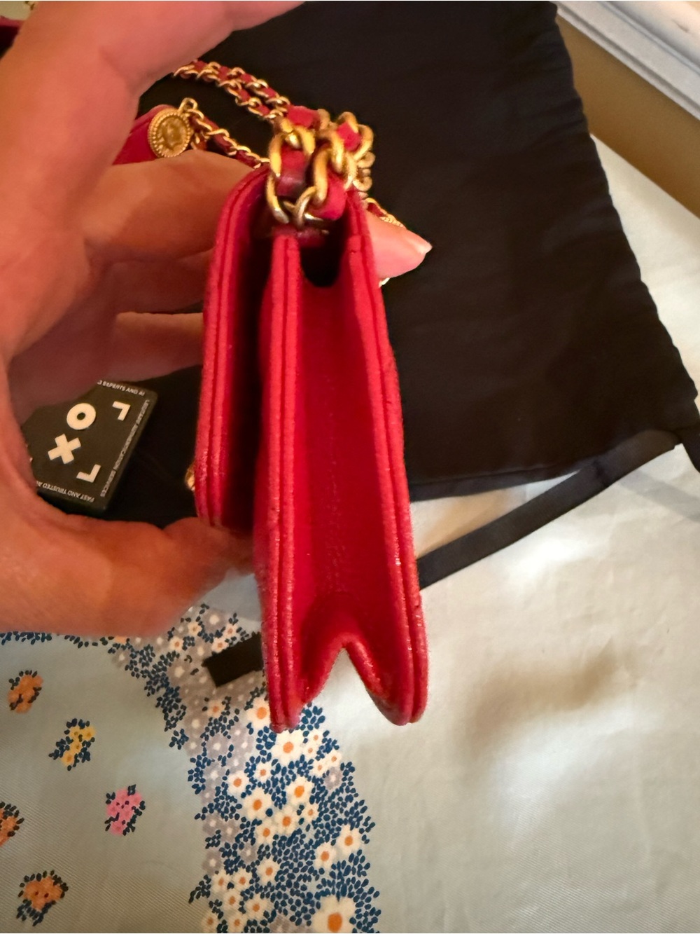 CHANEL Hot Pink Quilted Caviar Micro Mini Flap Bag with Gold Chain - Picture 6 of 9